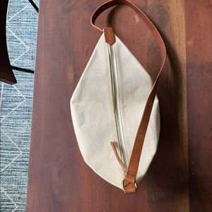 Natural canvas Madewell cross body bag/ fanny pack